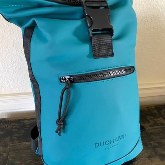 Duchamp Bags Duchamp Rubberized Rolltop Small Backpack Petrol